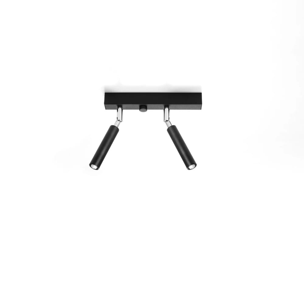 Deckenleuchte Moderne schwarze Metall- mit 2 Strahlern - Maisons