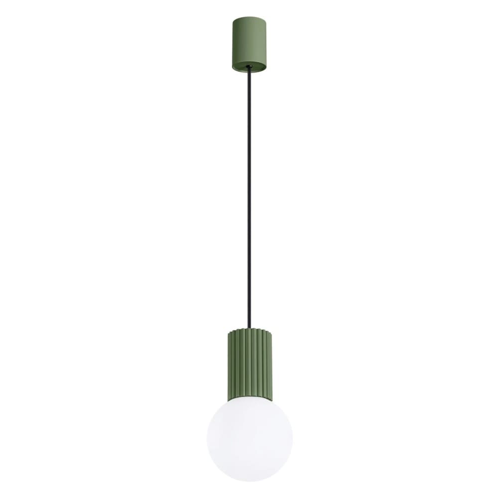 Moderne grüne Pendelleuchte mit Glaskugel - Maisons Du Monde