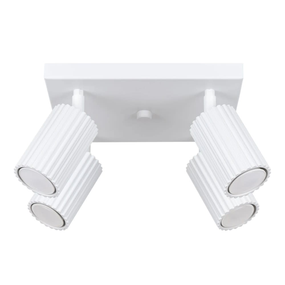 Plafonnier carré avec 4 spots orientables, blanc Plafonnier carré avec 4 spots orientables, blanc