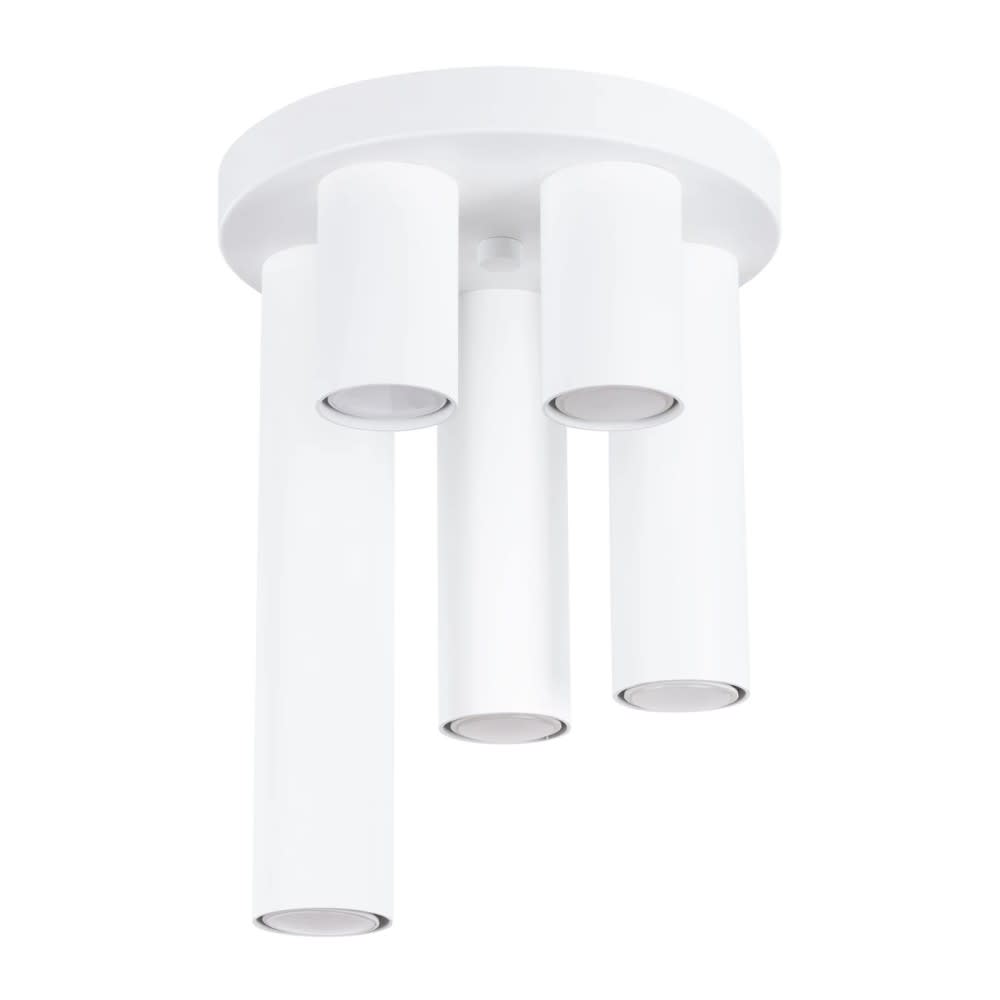 Plafonnier avec 5 spots de tailles différentes, blanc Plafonnier avec 5 spots de tailles différentes, blanc