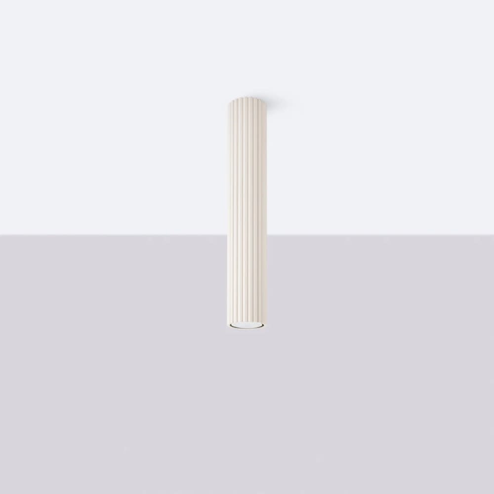Strahler Beige geprägt zylindrisch 40 cm - Maisons Du Monde