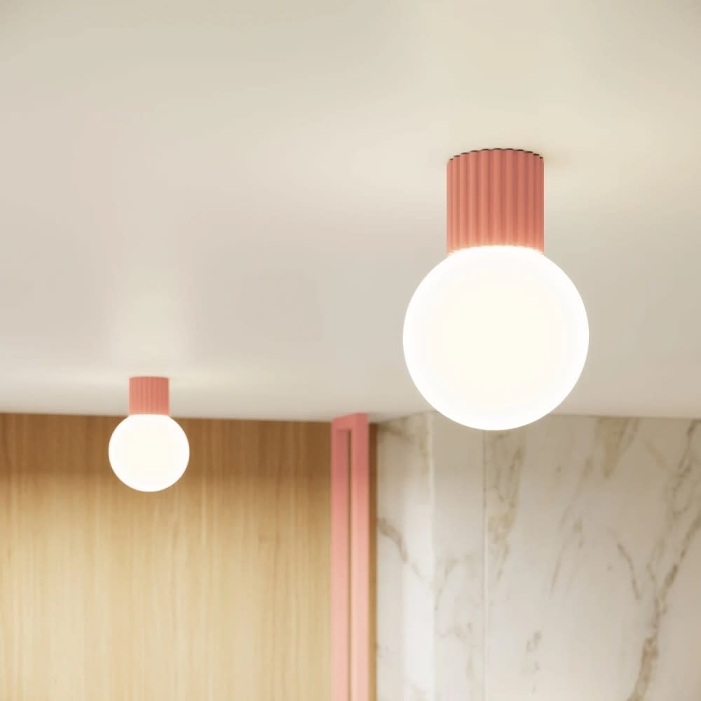 Rosa Strahler geprägter und Glaskugel - Maisons Du Monde