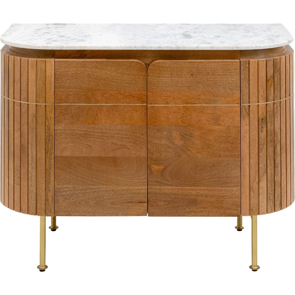 Buffet 2 portes en manguier - marbre