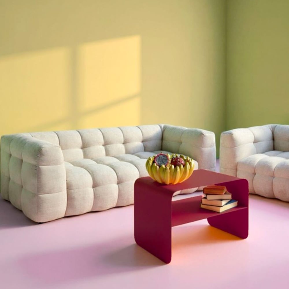 Couchtisch aus Stahl, violett - Maisons Du Monde