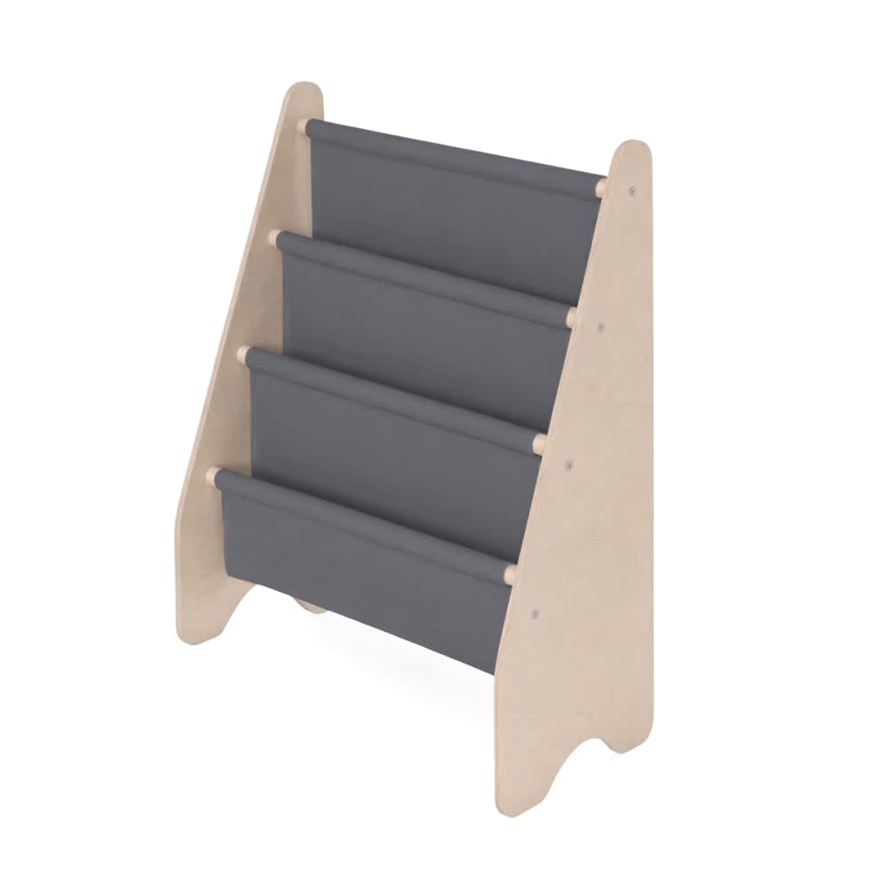 Bibliothèque enfant mamoi en bois & tissu 52×25×63 cm gris foncé