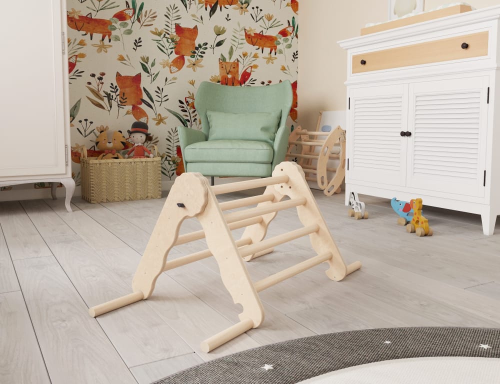 Pikler-Dreieck für Kinder aus Holz und Sperrholz - Maisons Du