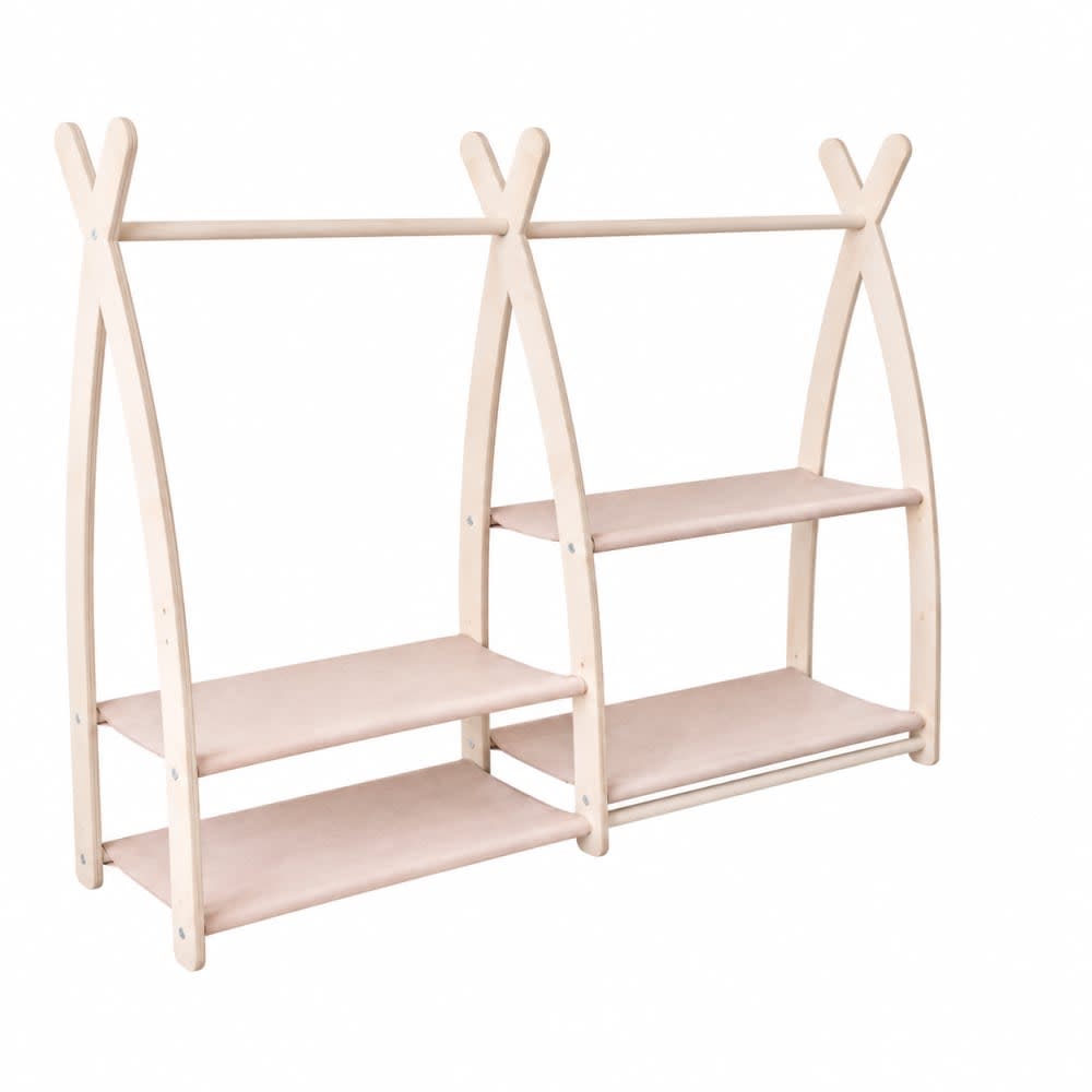 Portant à vêtements enfant mamoi bois naturel 106 × 32 × 95 cm beige