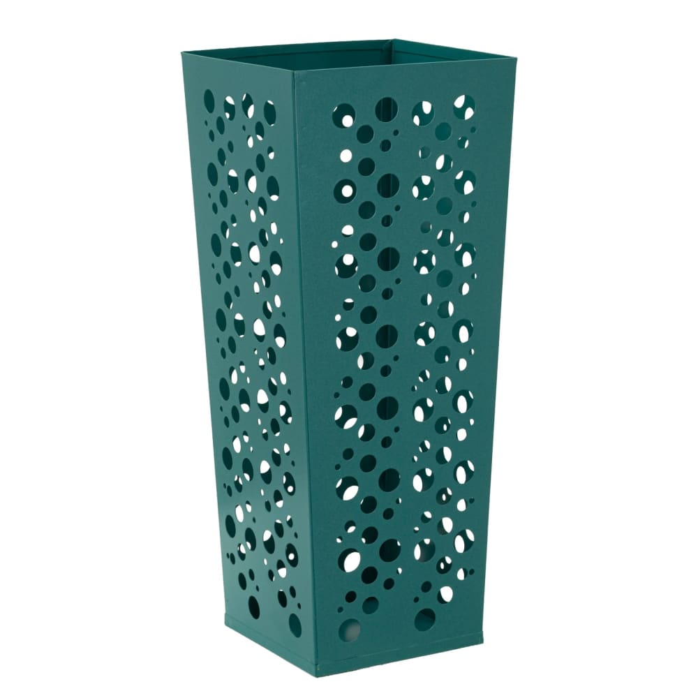 Mauro Ferretti Metall-Schirmständer mit geometrischen Mustern, 19 x 19 x 48 cm Grün Metall