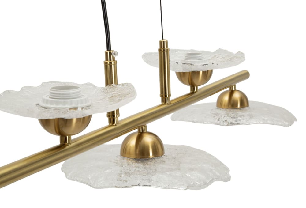 Lustre en métal avec décorations en verre 100x24x18 cm — vue 4
