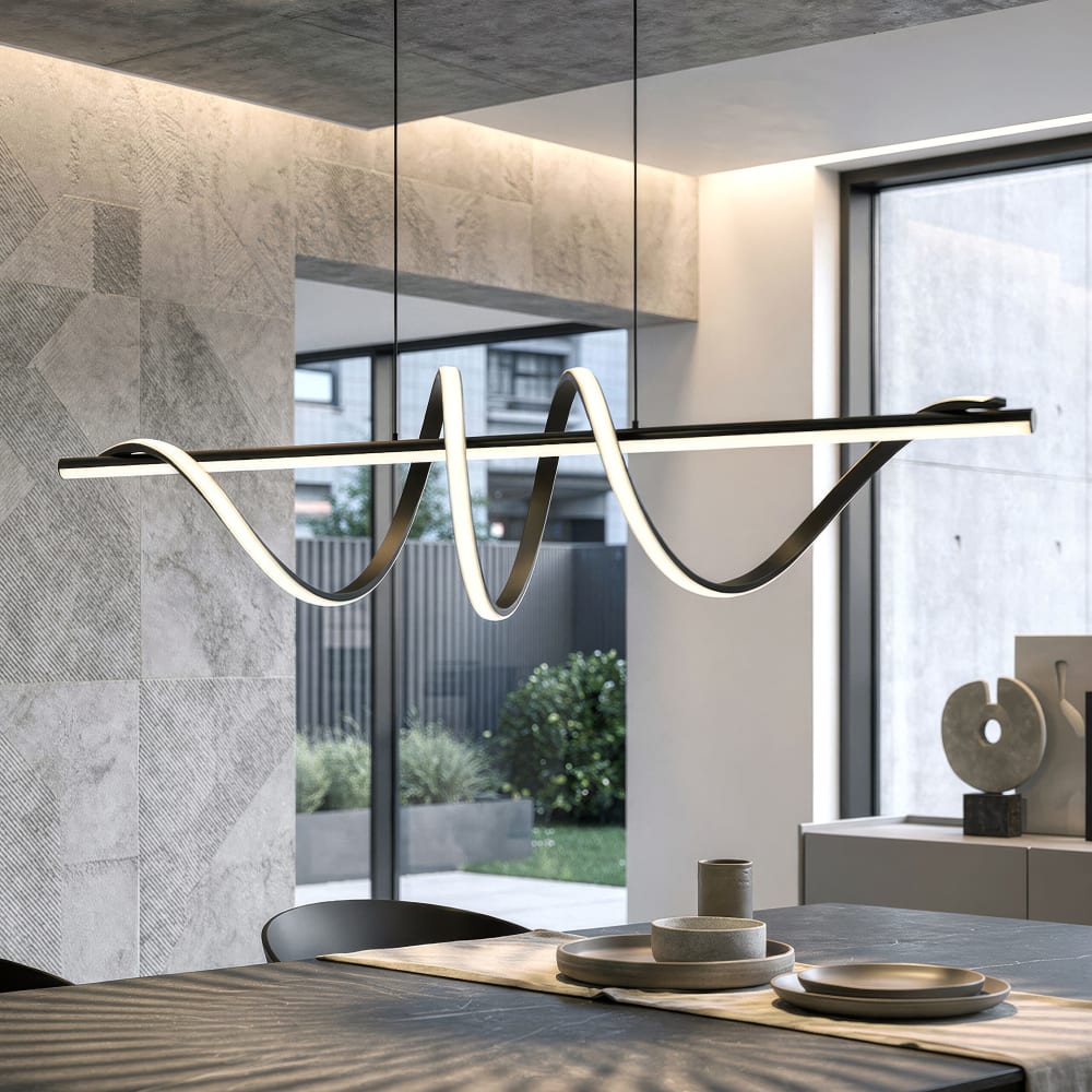 Mauro Ferretti LED-Kronleuchter aus Metall mit 3 Leuchten, 101 x 25 x 30 x 150 cm Mehrfarbig Metall