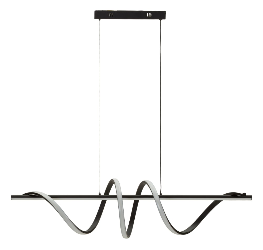 Lustre led en métal noir à 3 lumières, 101 x 25 x 30 x 150 cm — vue 3