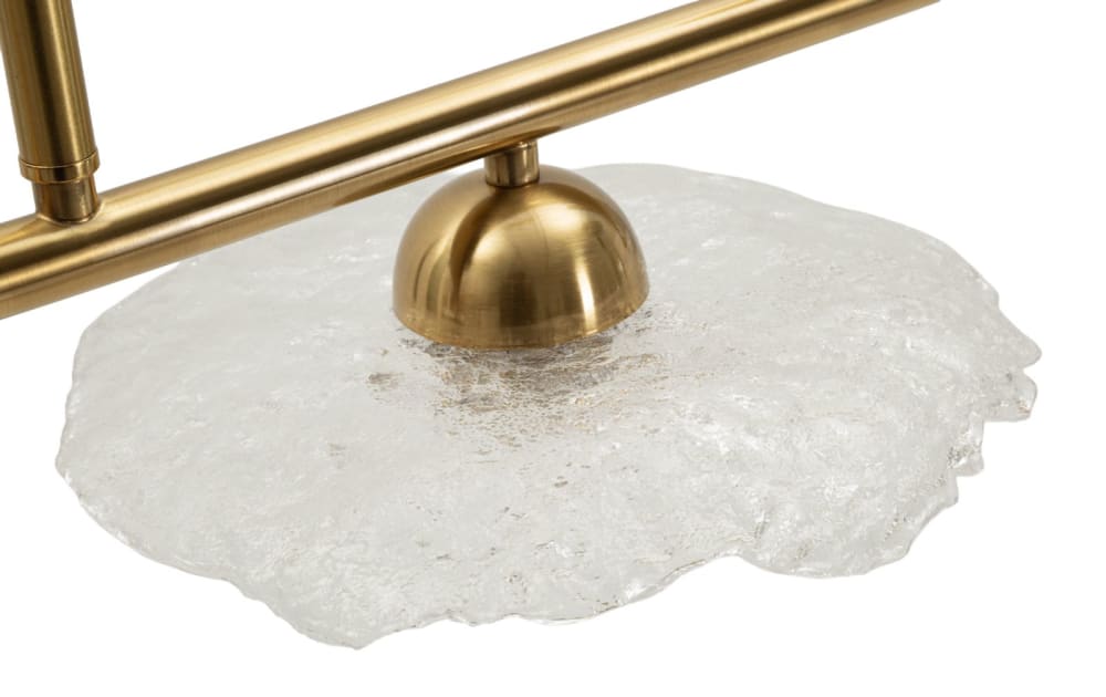 Lustre en métal avec décorations en verre 100x24x18 cm — vue 3