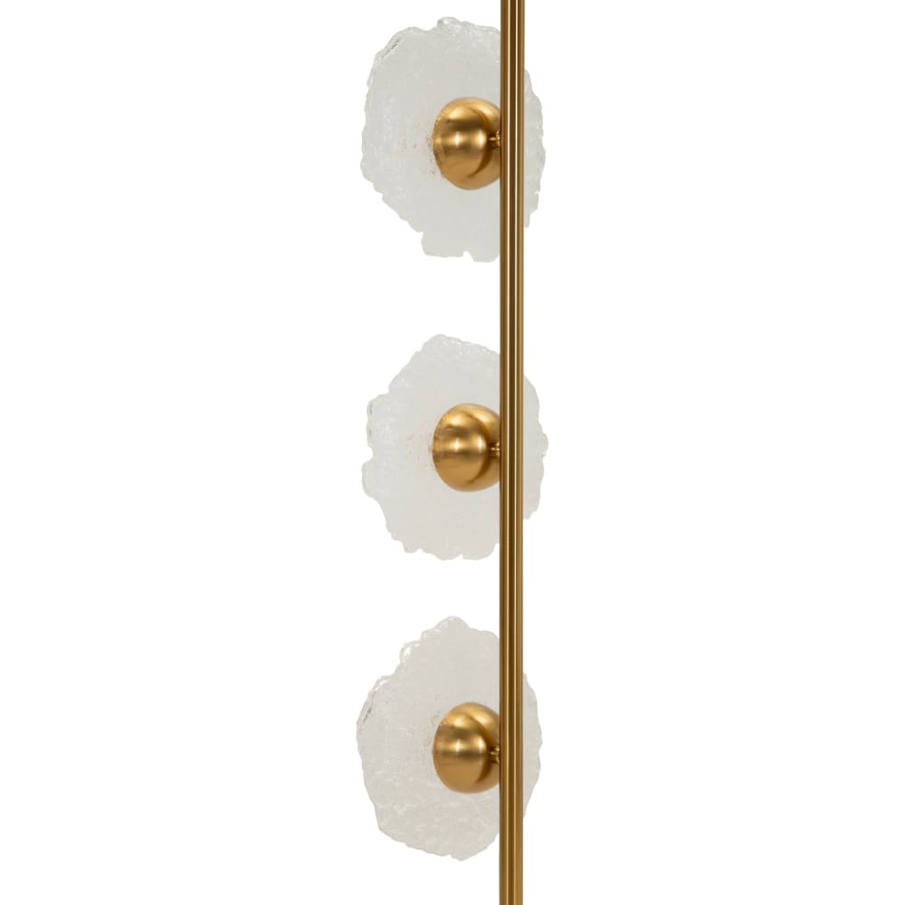 Lustre vertical en métal avec décorations en verre, 15 x 16 x 110 cm — vue 3