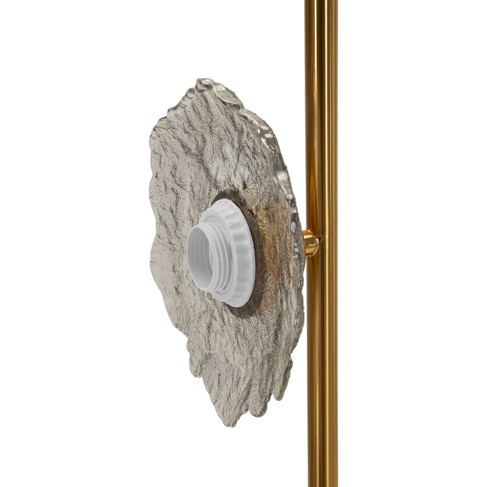 Lustre vertical en métal avec décorations en verre, 15 x 16 x 110 cm