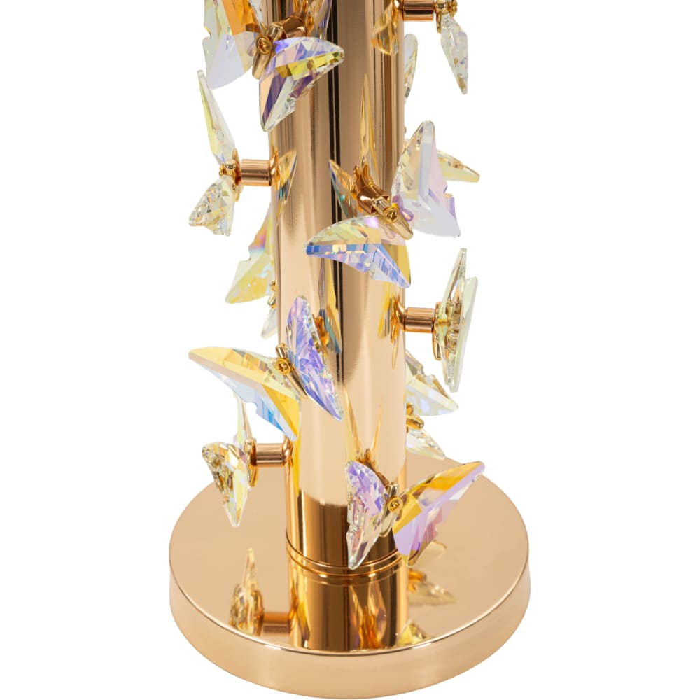 Lampe de table en métal avec papillons en résine, ø 35 x 74 cm — vue 4
