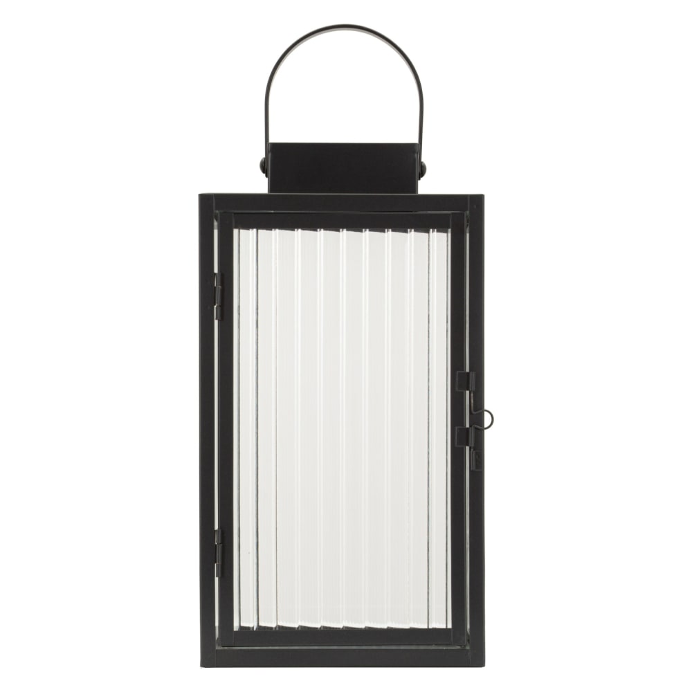 Schwarze Metalllaterne, 15,5 x 15,5 x 28,5 cm - Maisons Du Monde