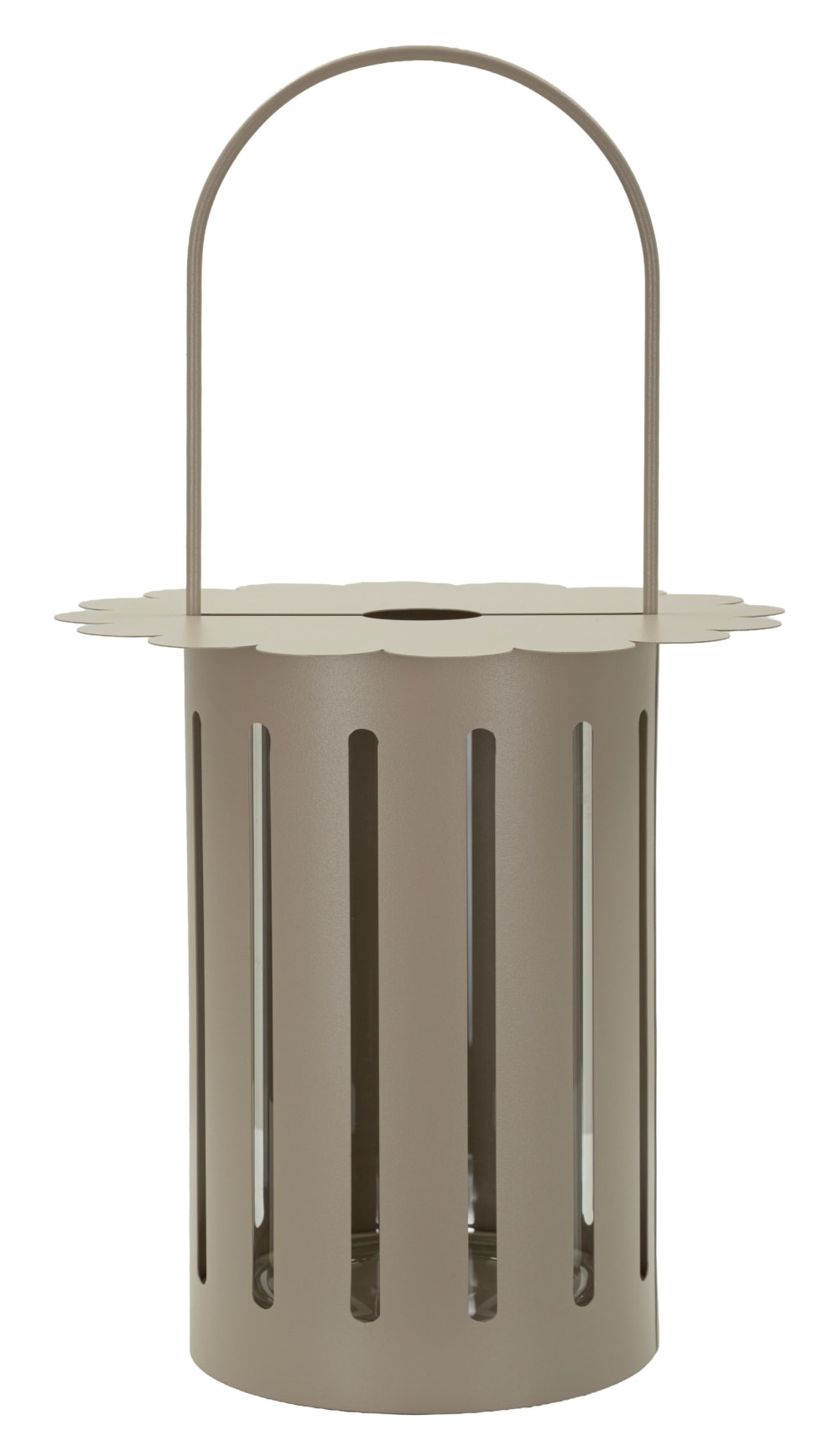 Taubengraue Metalllaterne Ø 24 x 43 cm - Maisons Du Monde