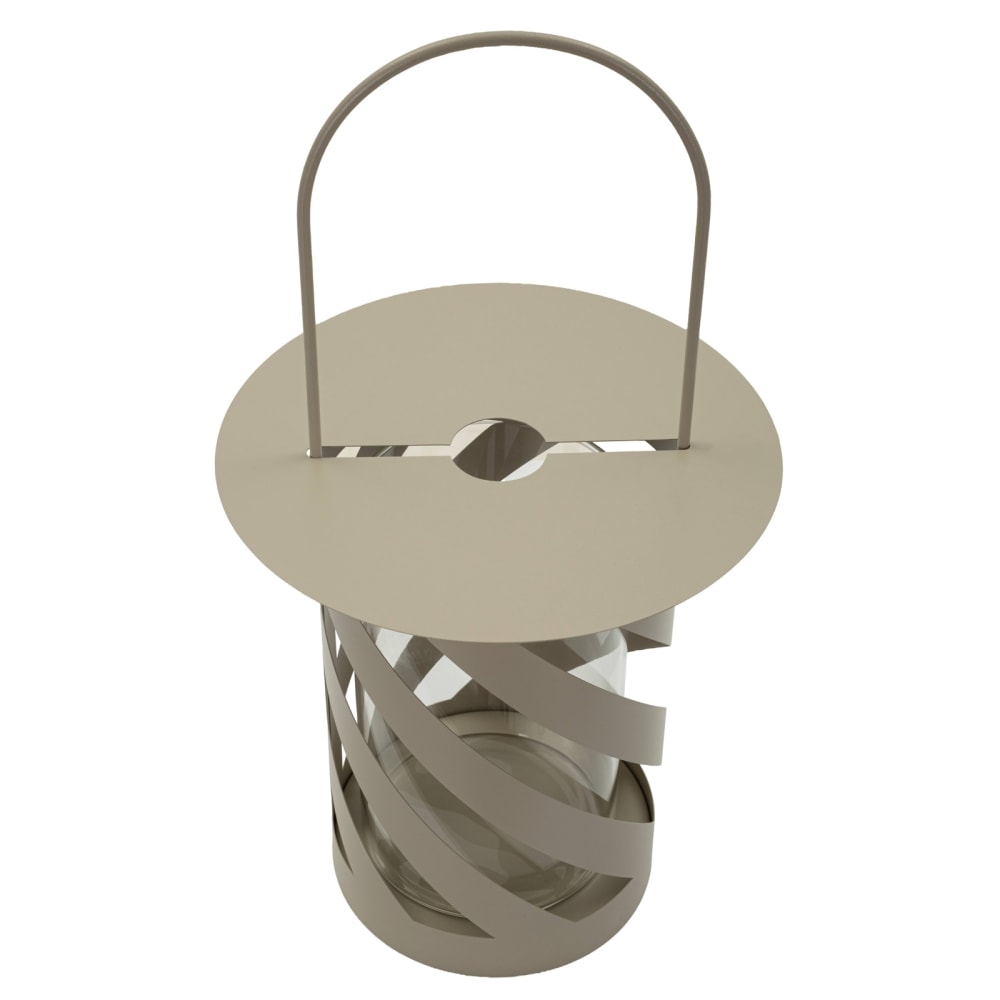 Taubengraue Metalllaterne Ø 23 x 43 cm - Maisons Du Monde