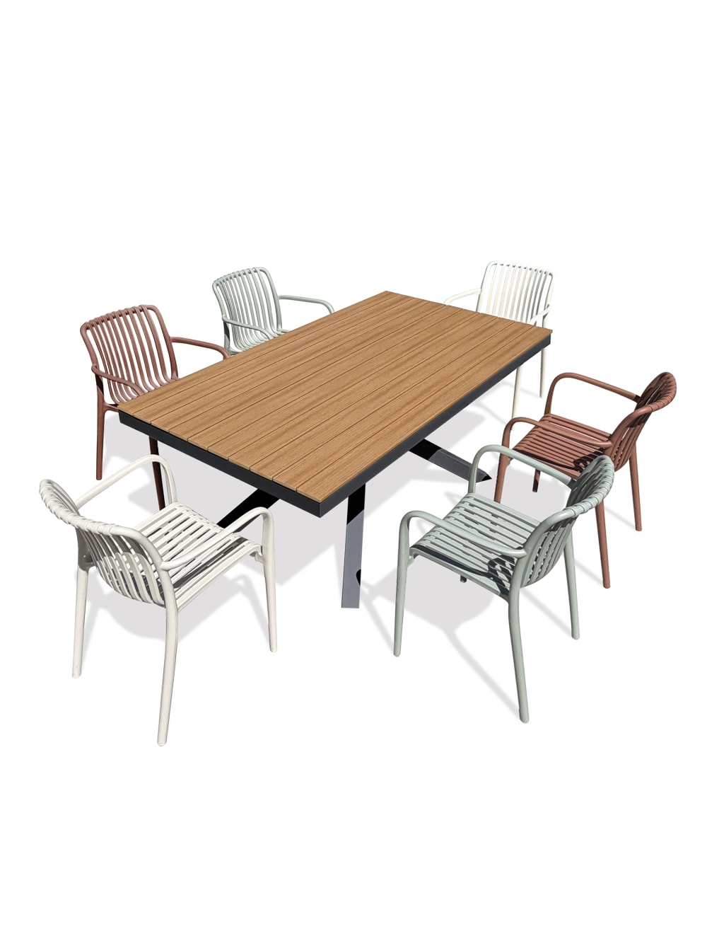 Ensemble repas de jardin - places alu