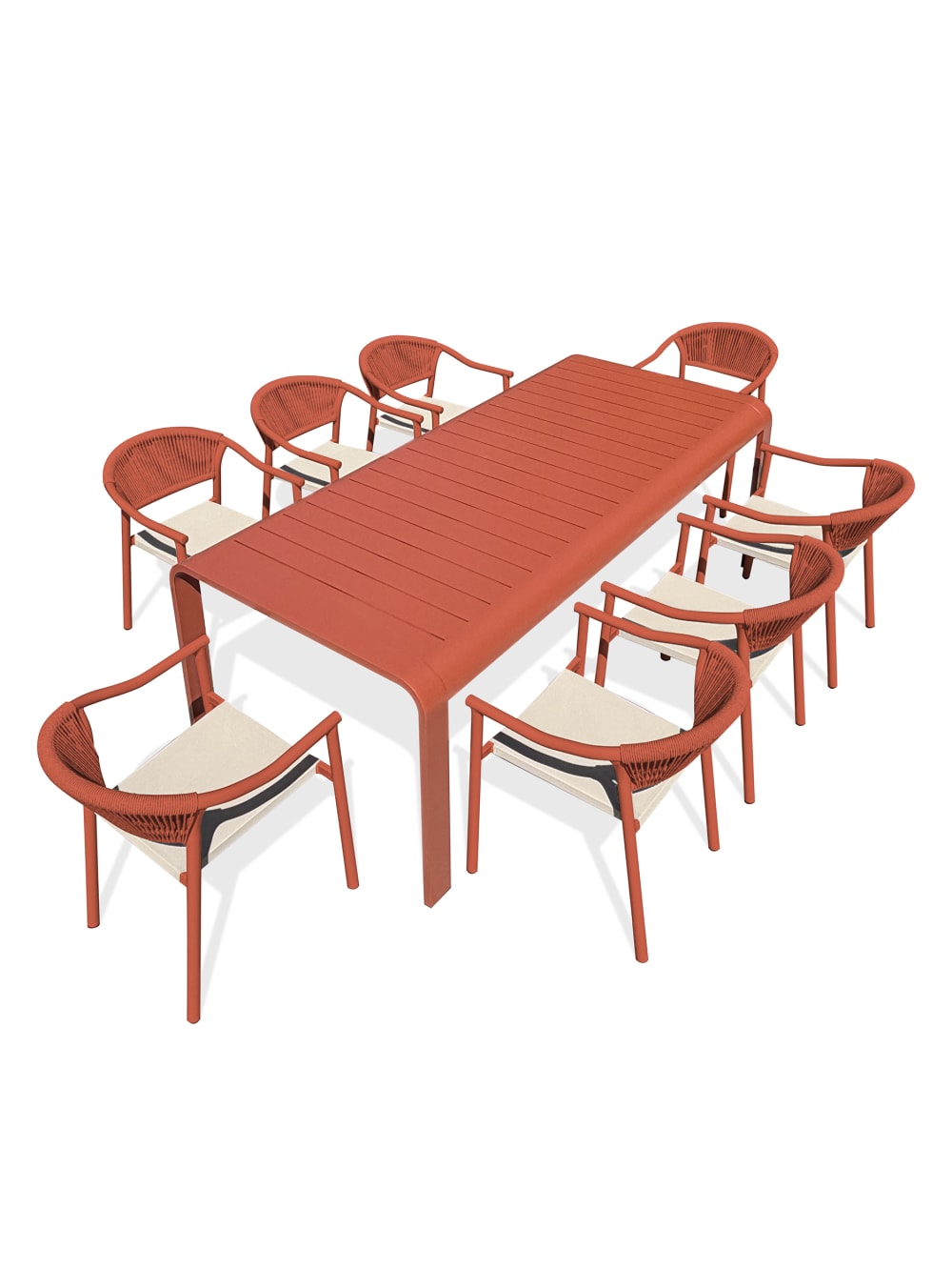Ensemble repas de jardin - aluminium