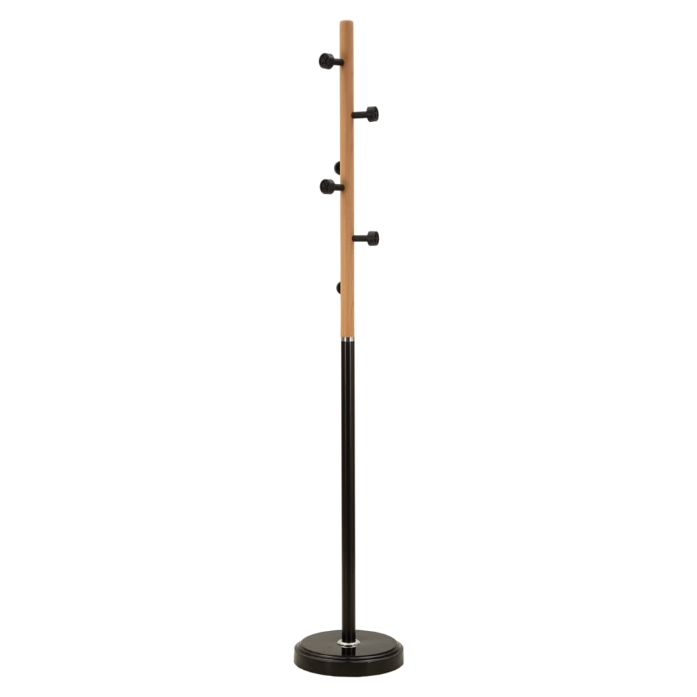 Porte-manteau en bois avec base en marbre cm ø 30x176 Porte-manteau en bois avec base en marbre cm ø 30x176