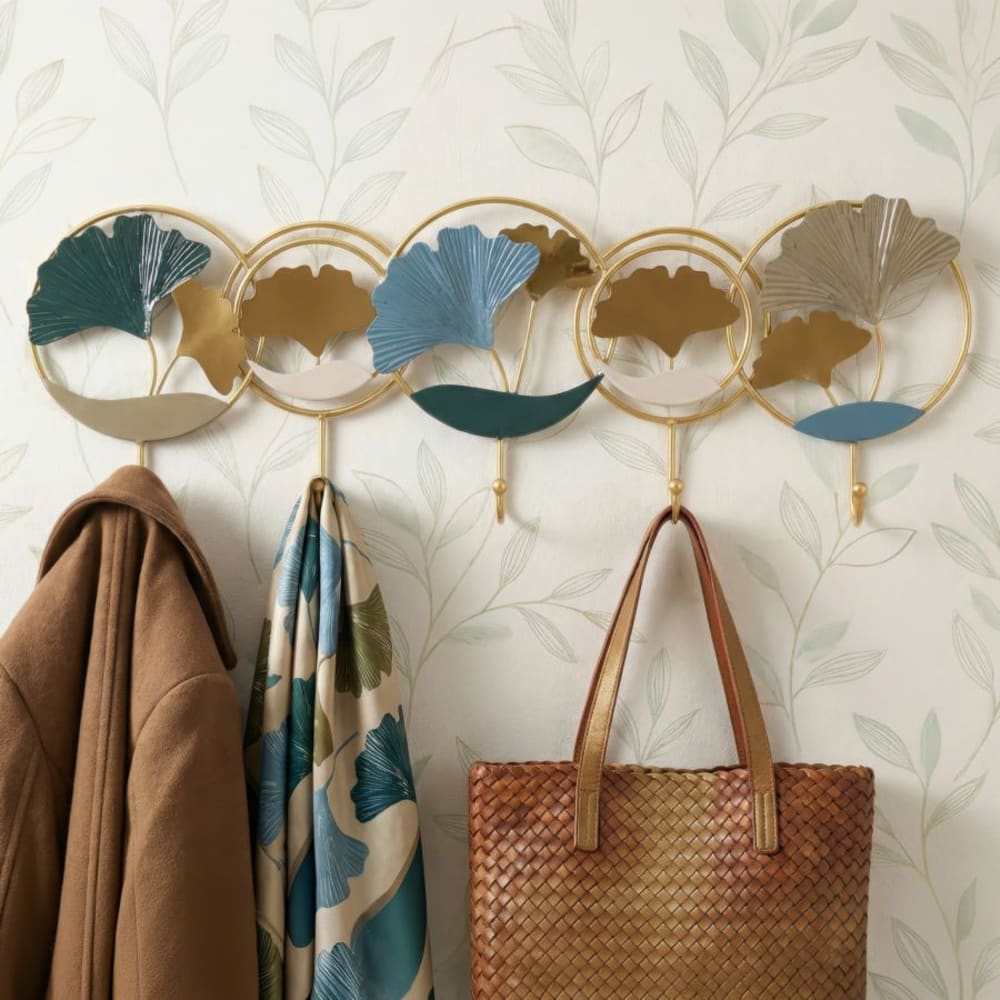 Porte-manteau mural en métal multicolore, 60 x 5 x 28,5 cm