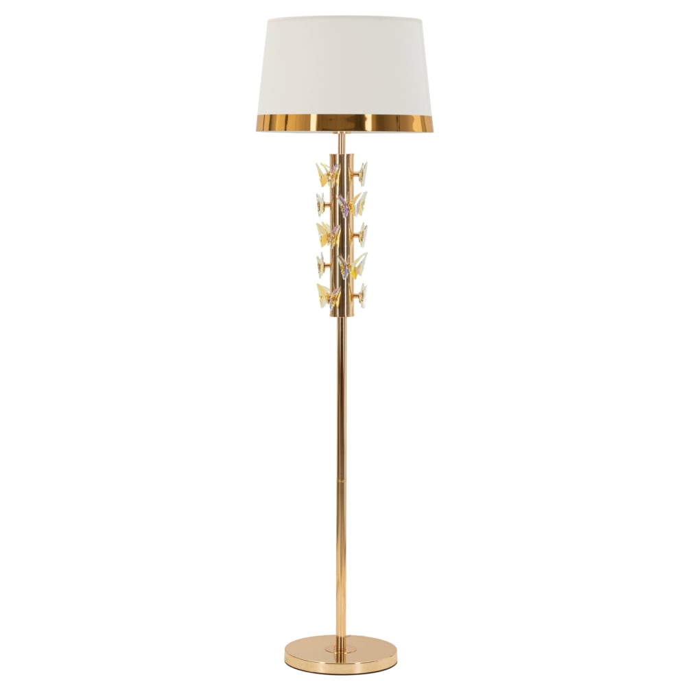 Lampadaire en métal - papillons