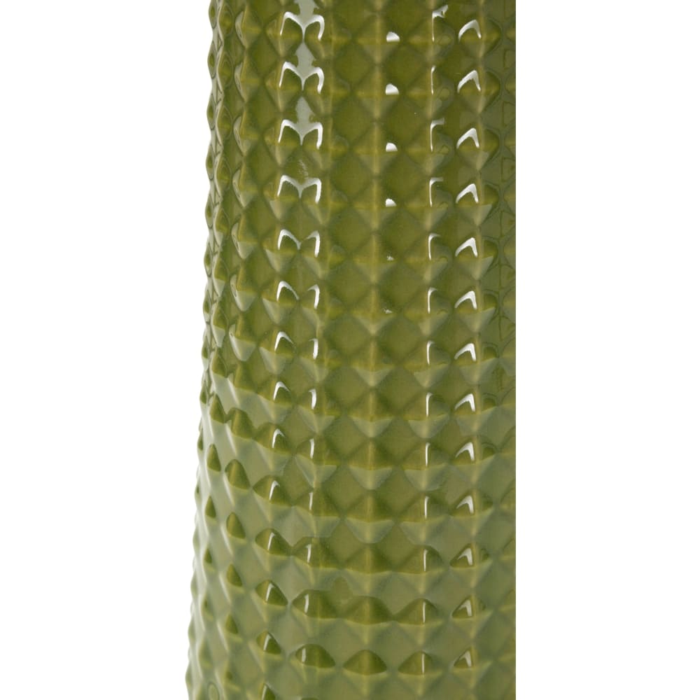 Lampe de table en céramique verte avec abat-jour blanc, ø 30 x 52 cm — vue 4