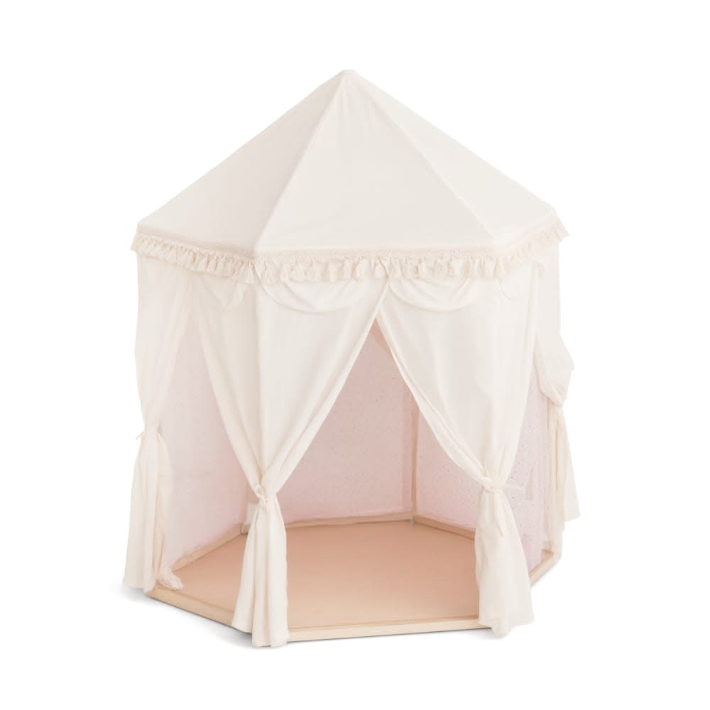 Minicamp Pavillon-Spielzelt für Kinder aus Stoff Rosa BEIGE Öko-Tex Zertifikat STOFF Kinder