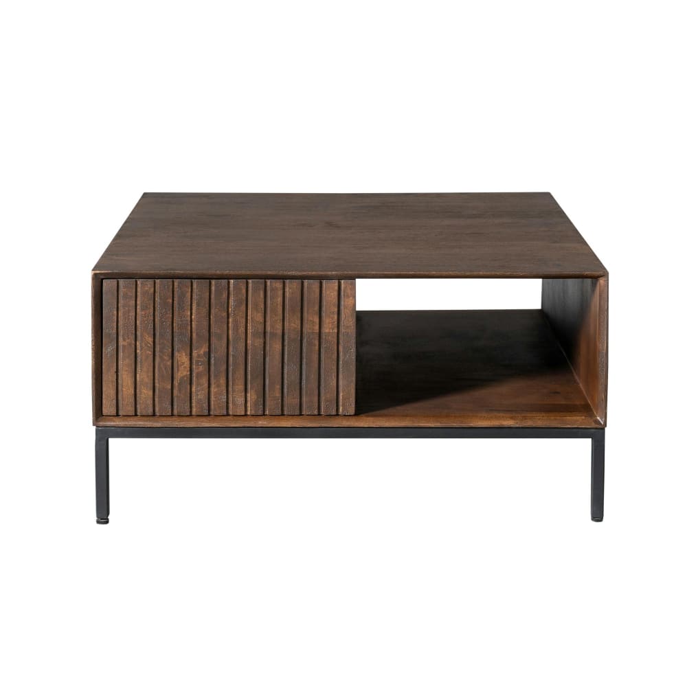 Table basse carrée vintage - bois