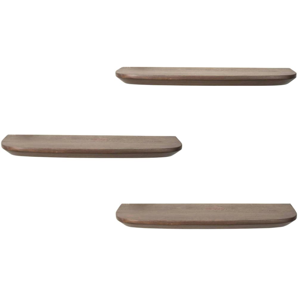 Etagère murale 60 cm (lot de 3) en bois foncé Etagère murale 60 cm (lot de 3) en bois foncé