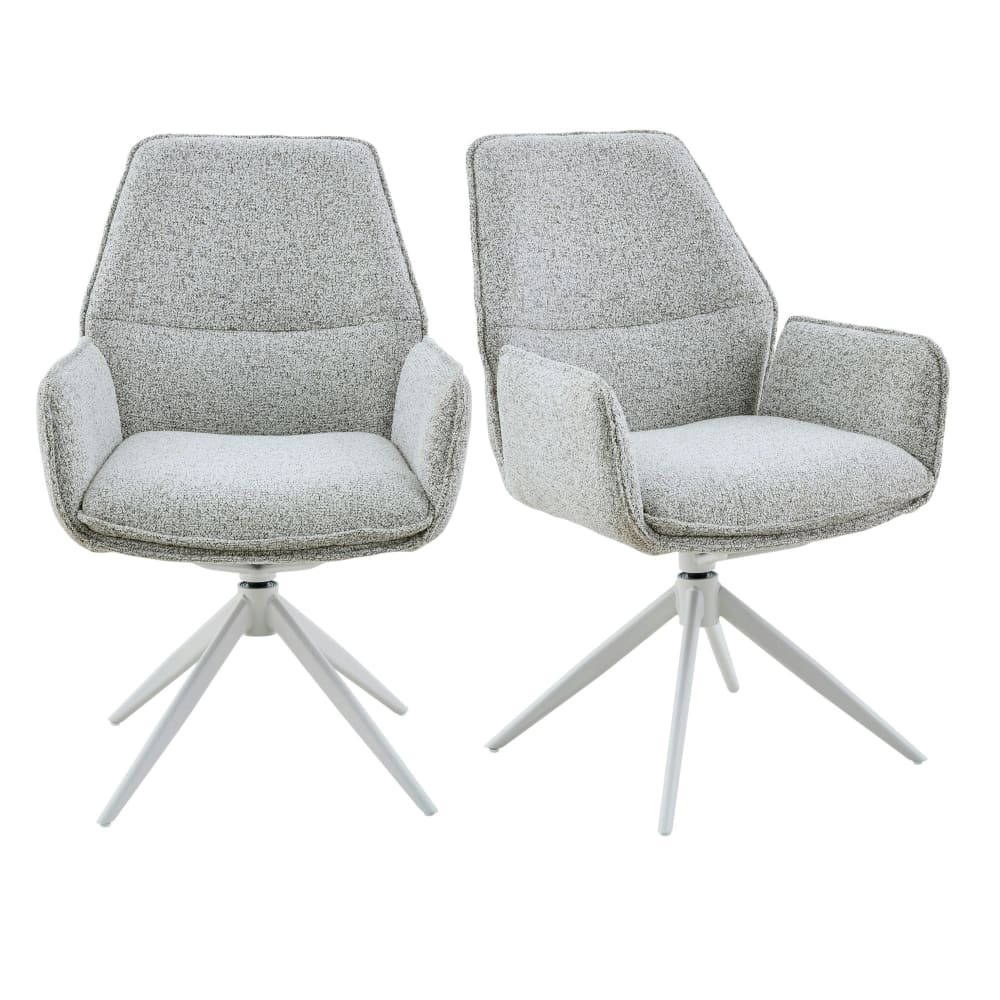 chaise pivotante à accoudoirs