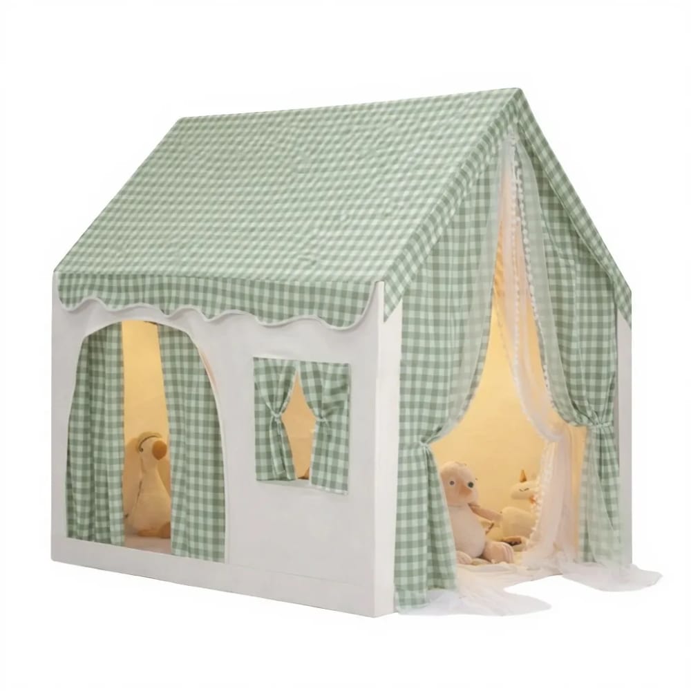 Tente maison de jeu d'intérieur pour enfant vert