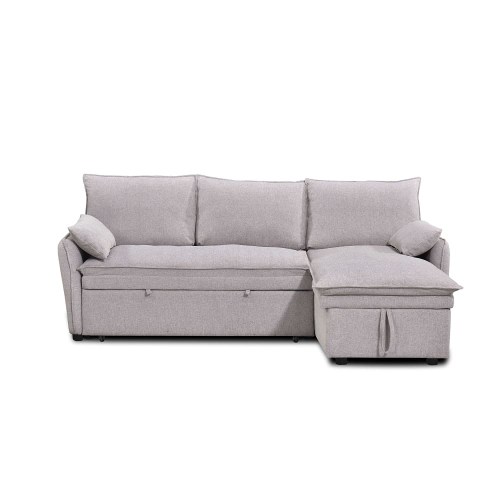 Canapé d'angle convertible en tissu 4 places beige Canapé d'angle convertible en tissu 4 places beige