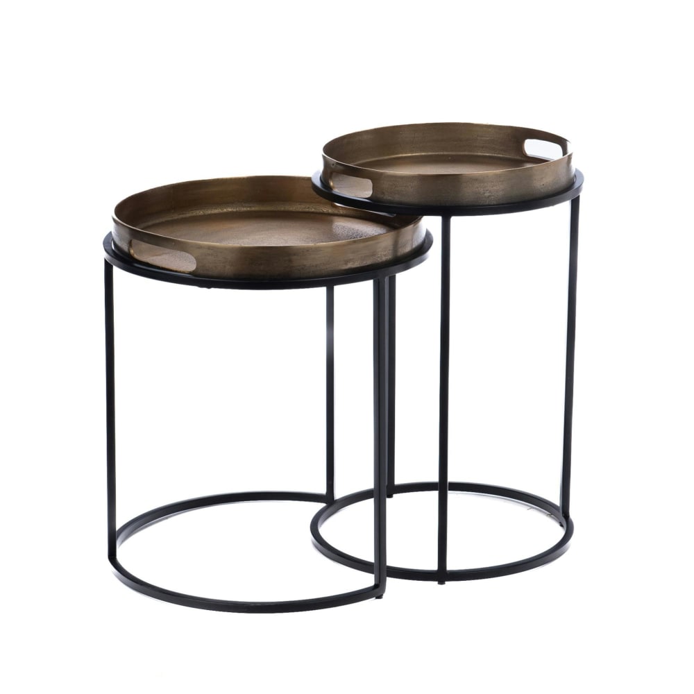 Bout de canapé rond - plateaux