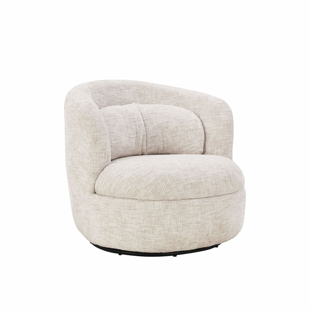 Fauteuil pivotant tissu beige