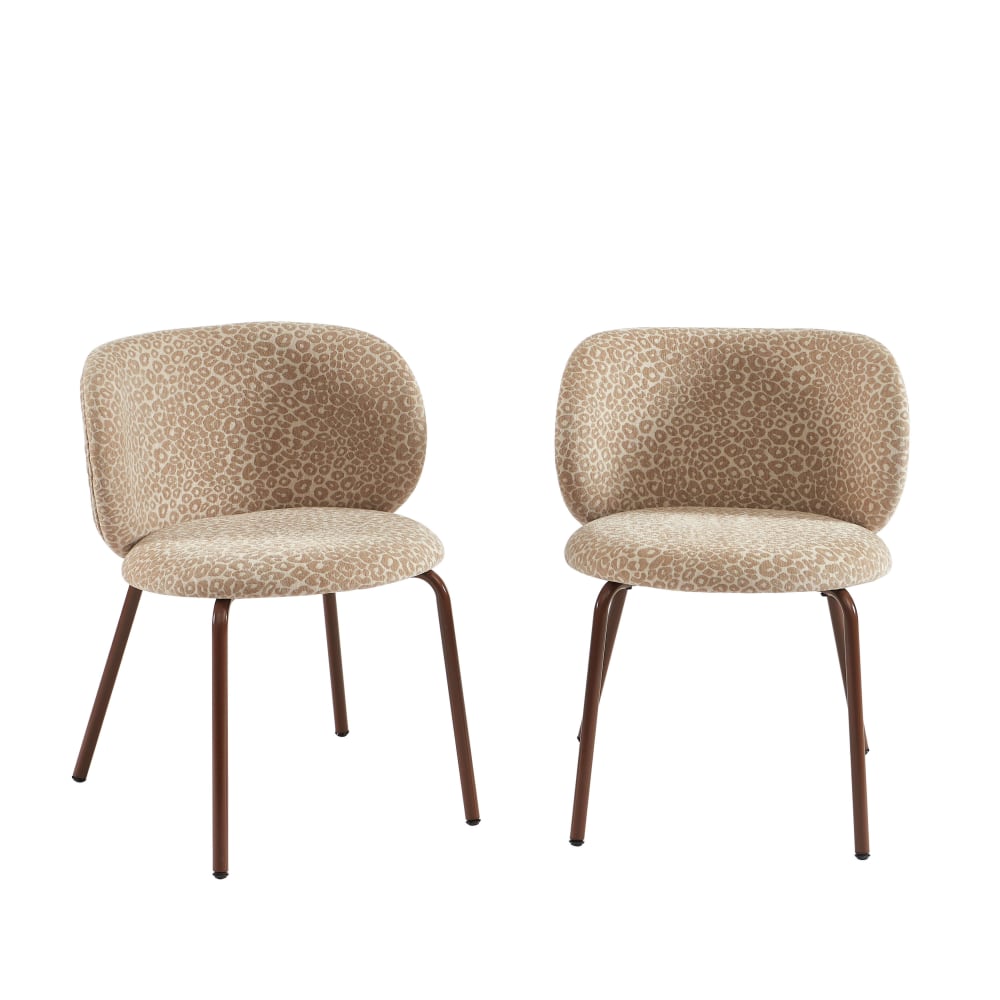 Lot de 2 chaises tissu