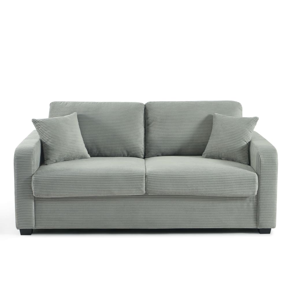 Canapé droit convertible - places gris