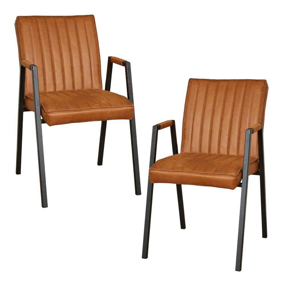 Fauteuil de table à - camel