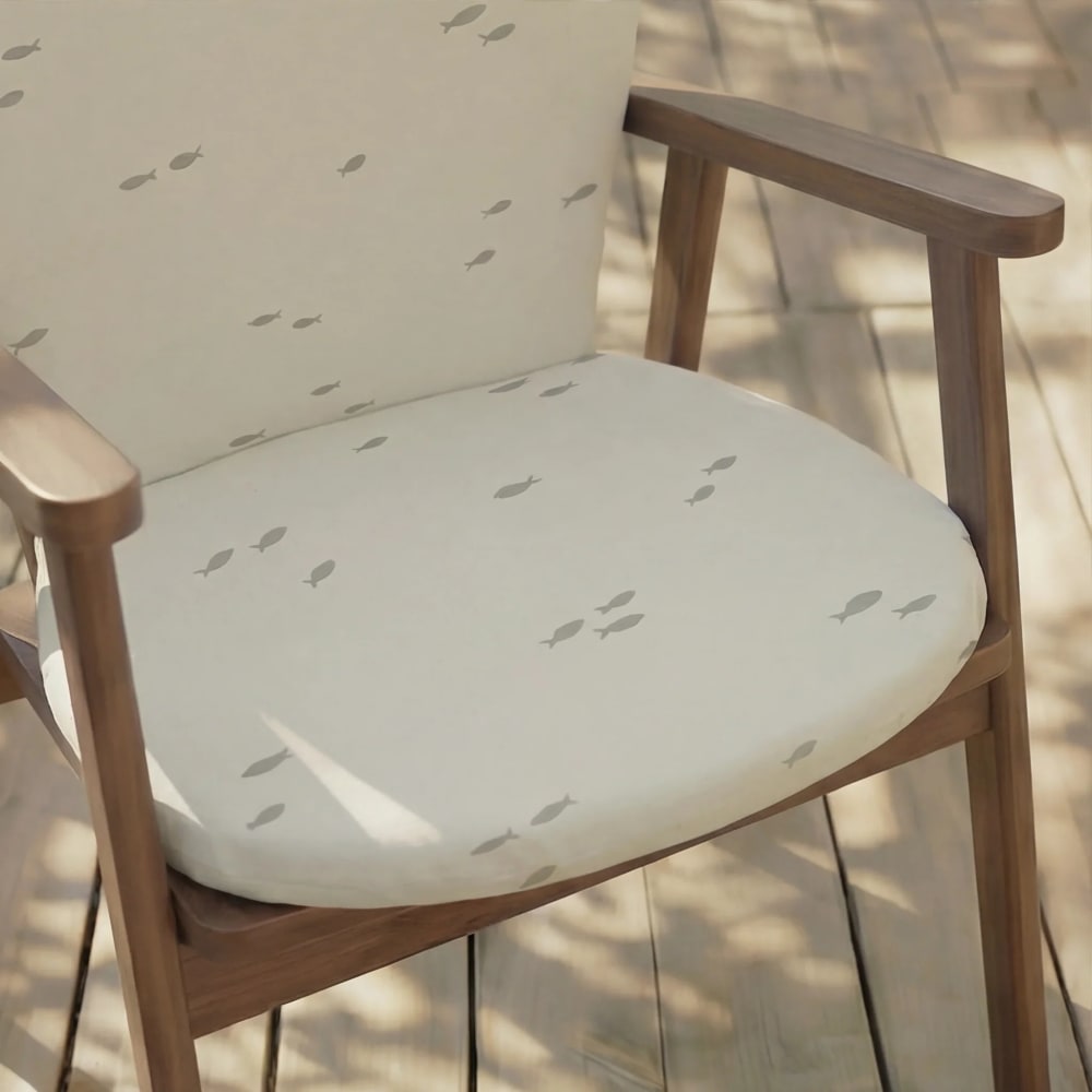 Wasserdichtes Kissen für Outdoor-Stühle beige 93x47x5 cm -