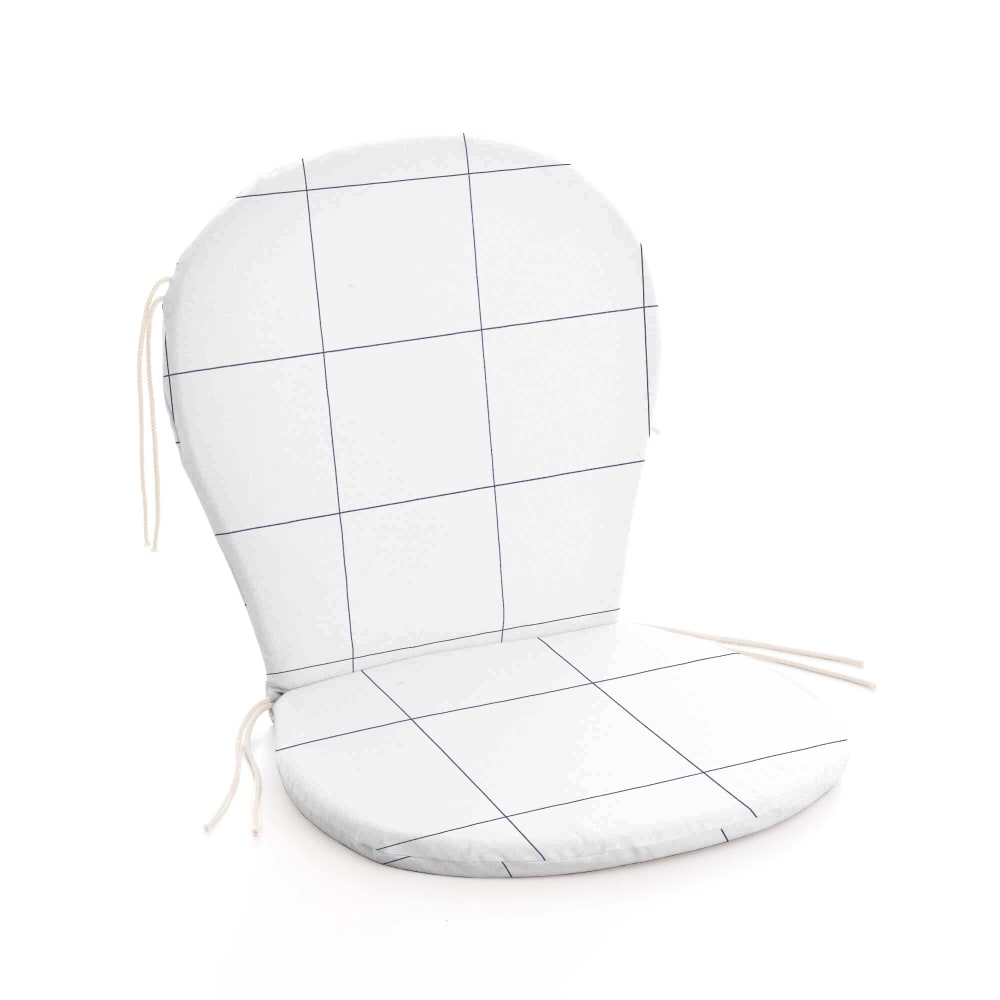 Coussin pour chaise d’extérieur imperméable blanc 93x47x5 cm
