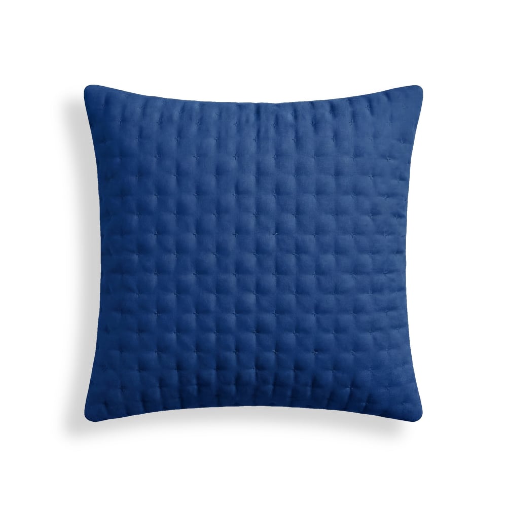 Terracota Gesteppter Kissenbezug blau 65x65 cm - Mikrofaser