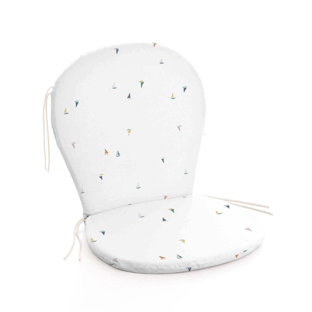 Coussin pour chaise d’extérieur imperméable blanc 93x47x5 cm
