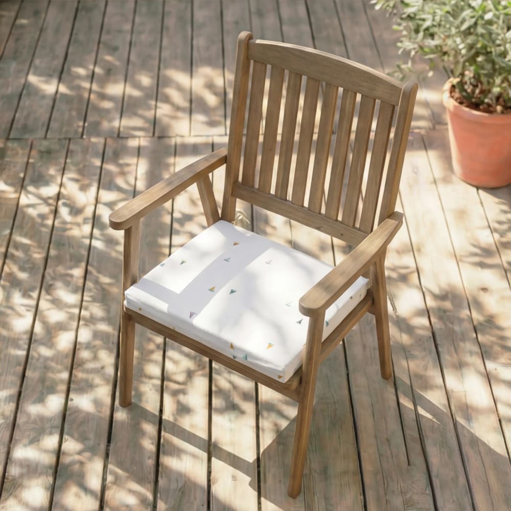 Coussin d’assise imperméable blanc 40x40x5cm — vue 4