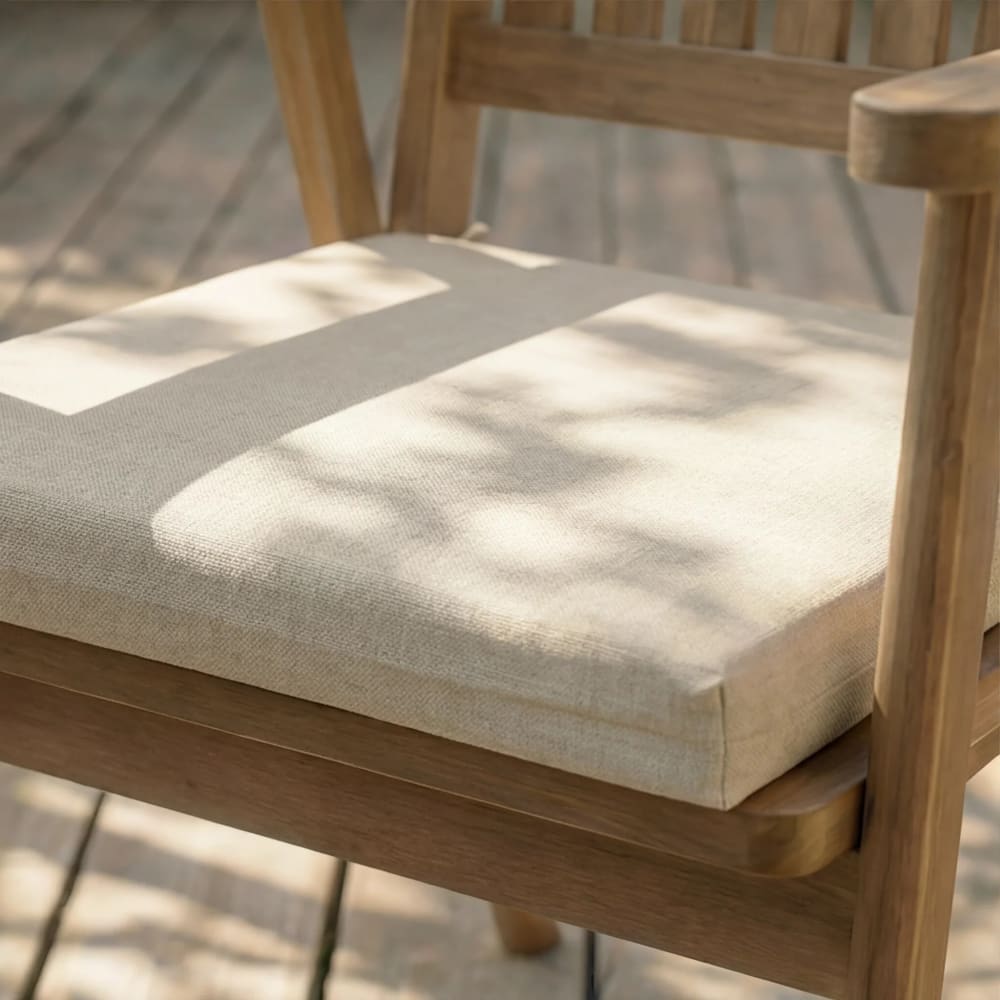 Coussin d’assise imperméable beige 40x40x5cm — vue 3