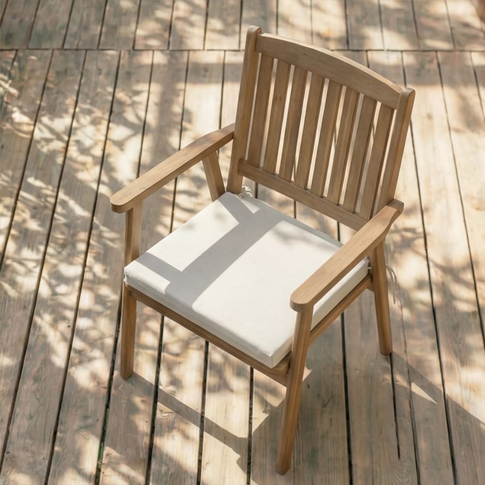 Coussin d’assise imperméable beige 40x40x5cm — vue 4