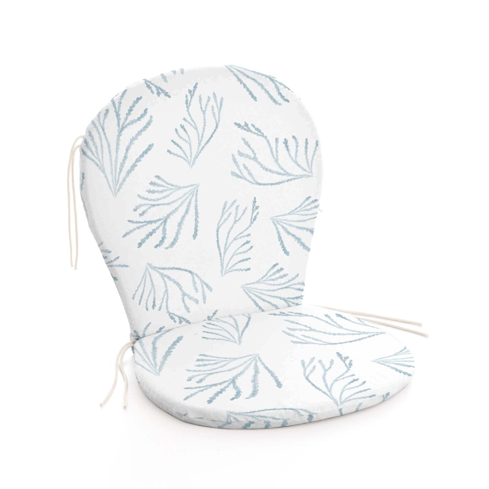 Coussin pour chaise d’extérieur imperméable bleu et blanc 93x47x5 cm