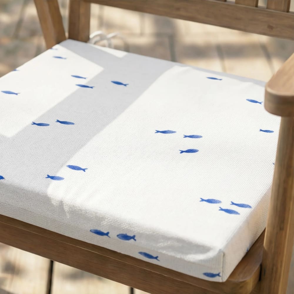 Wasserdichtes Sitzkissen weiß 40x40x5cm - Maisons Du Monde