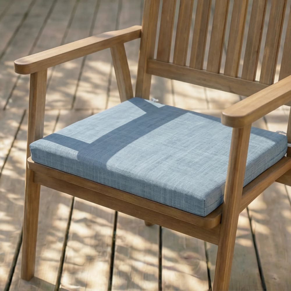 Coussin d’assise imperméable bleu 40x40x5cm — vue 3