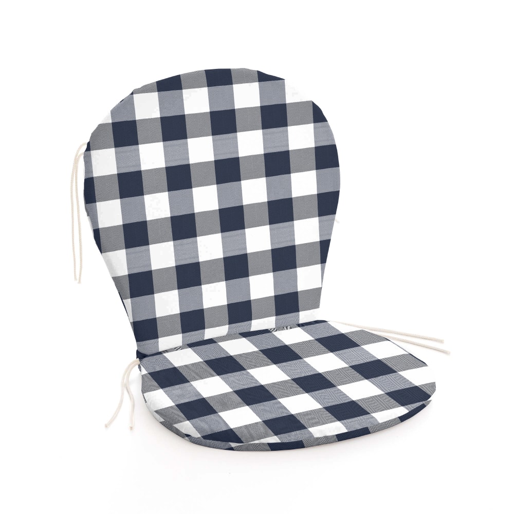Coussin pour chaise d’extérieur imperméable bleu et blanc 93x47x5 cm